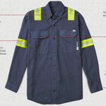 FR DH Air™ Uniform Shirt W/ Evis - Navy - Rasco FR