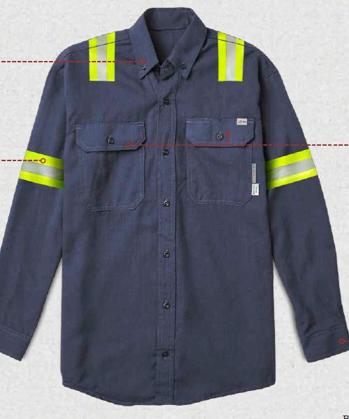 FR DH Air™ Uniform Shirt W/ Evis - Navy - Rasco FR