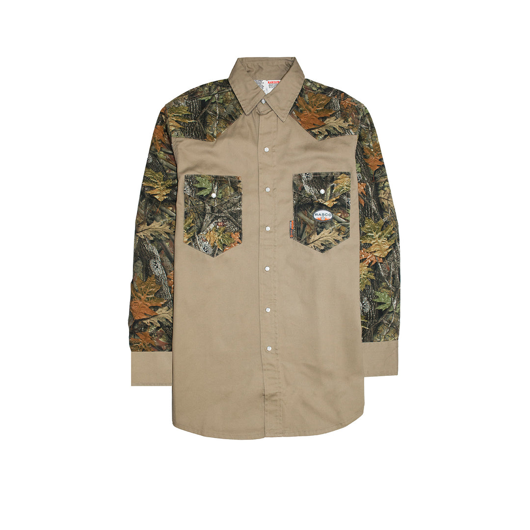 FR Two Tone Workshirt - Woodland Camo/Khaki (CLOSEOUT)
