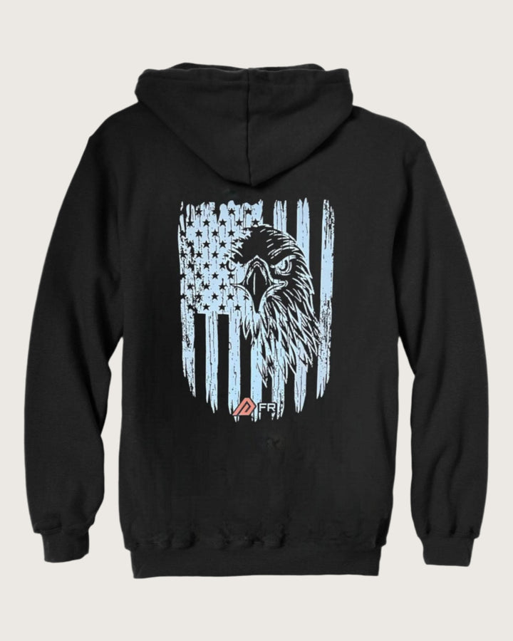 FR Graphic Zip Hoodie - Black w/ Rasco Eagle