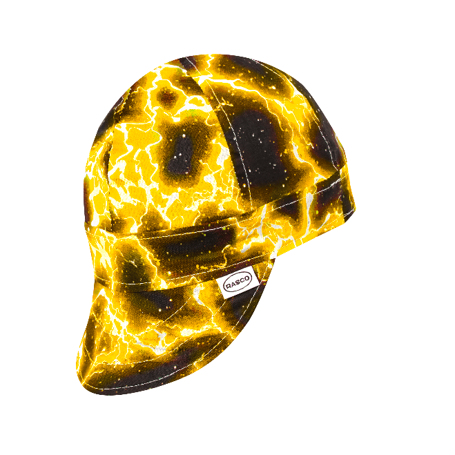 Welding Cap - Yellow Lightning