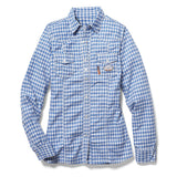 FR Women's Blue Plaid Snap Shirt