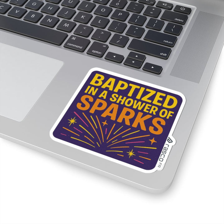 “Baptized in a Shower of Sparks” Vinyl Sticker – Rasco Grit, Retro Heat - Rasco FR
