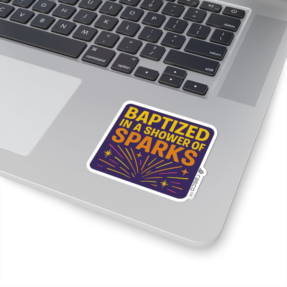 “Baptized in a Shower of Sparks” Vinyl Sticker – Rasco Grit, Retro Heat - Rasco FR