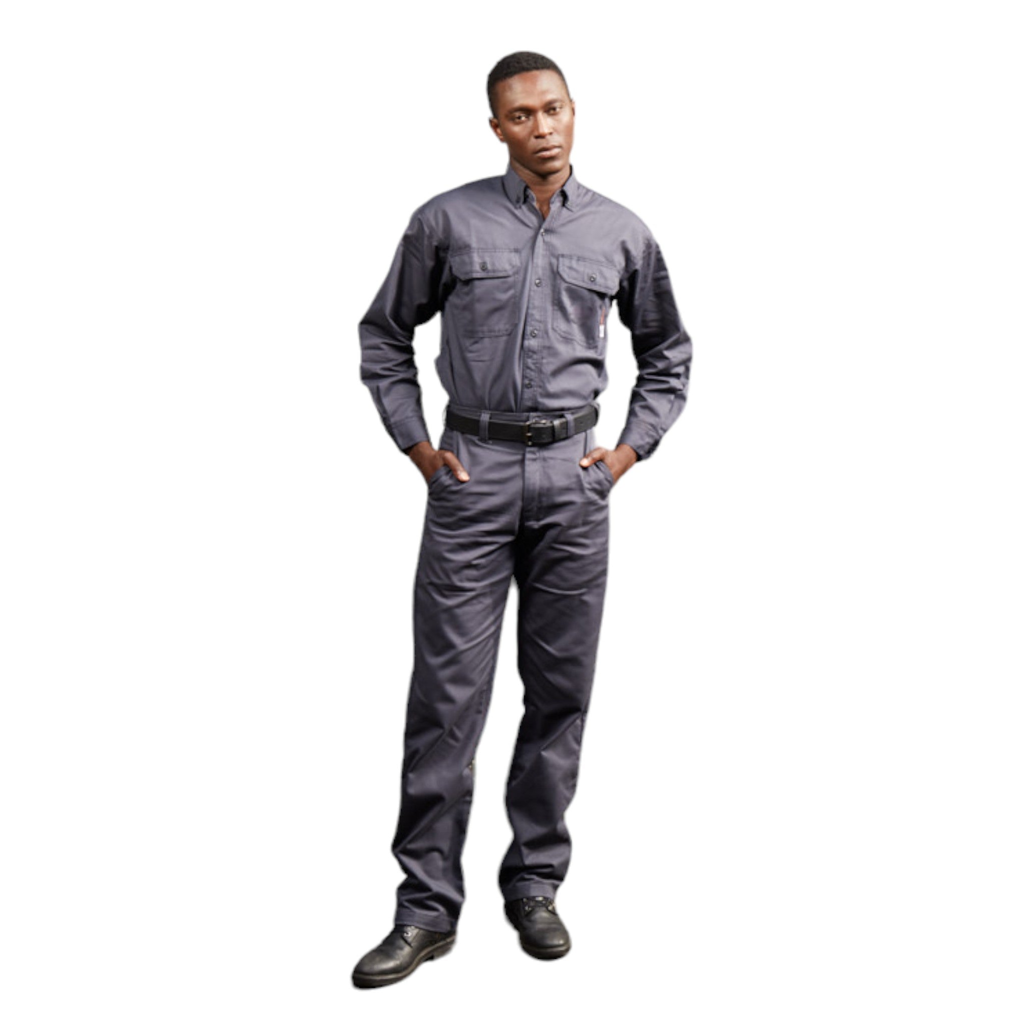 FR4133CH Rasco FR 88.12 Charcoal Uniform Pants, CAT 2, NFPA 2112 - MAIN