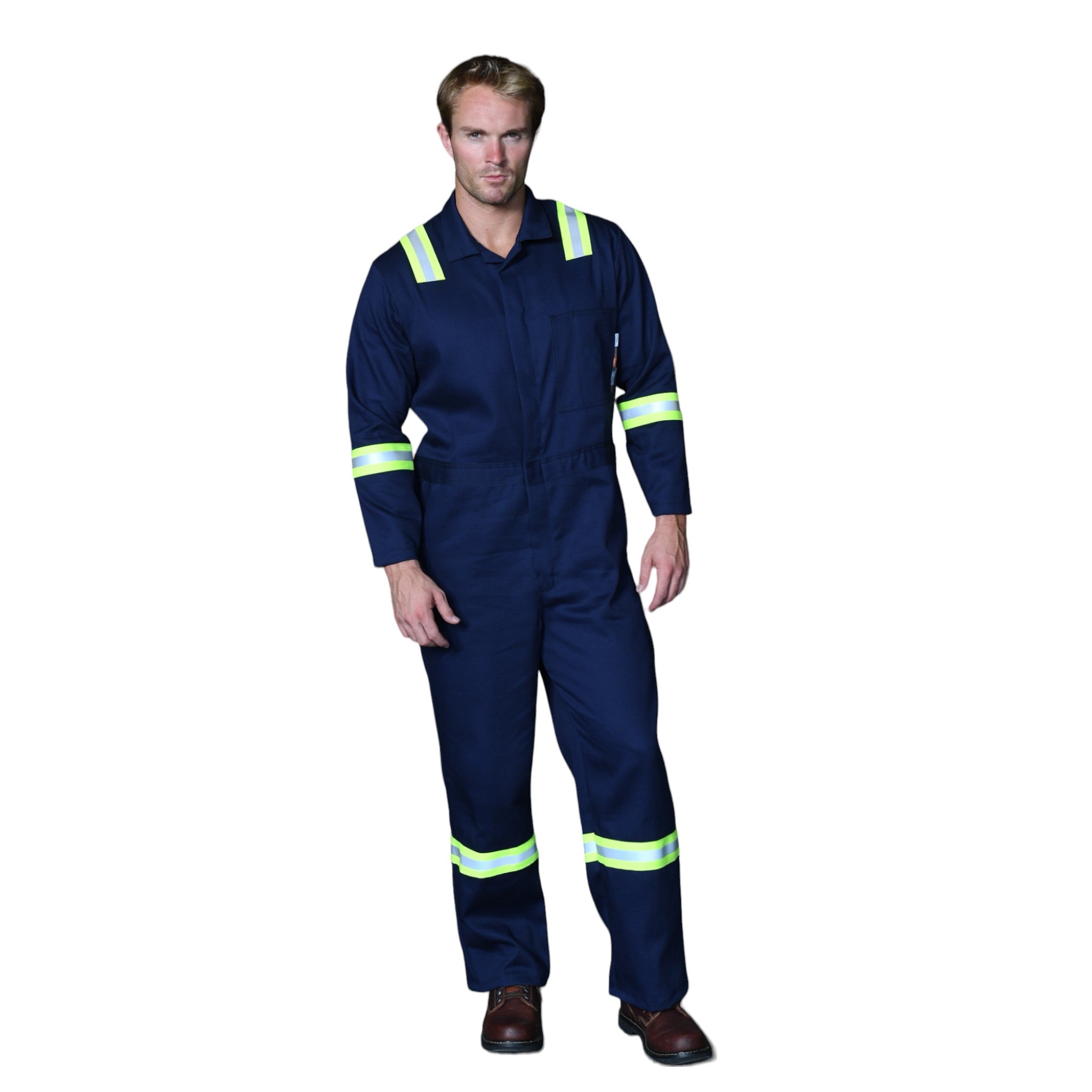 FR2905NV Rasco FR 88.12 Navy Coverall with Eviz, CAT 2, NFPA 2112 - MAIN