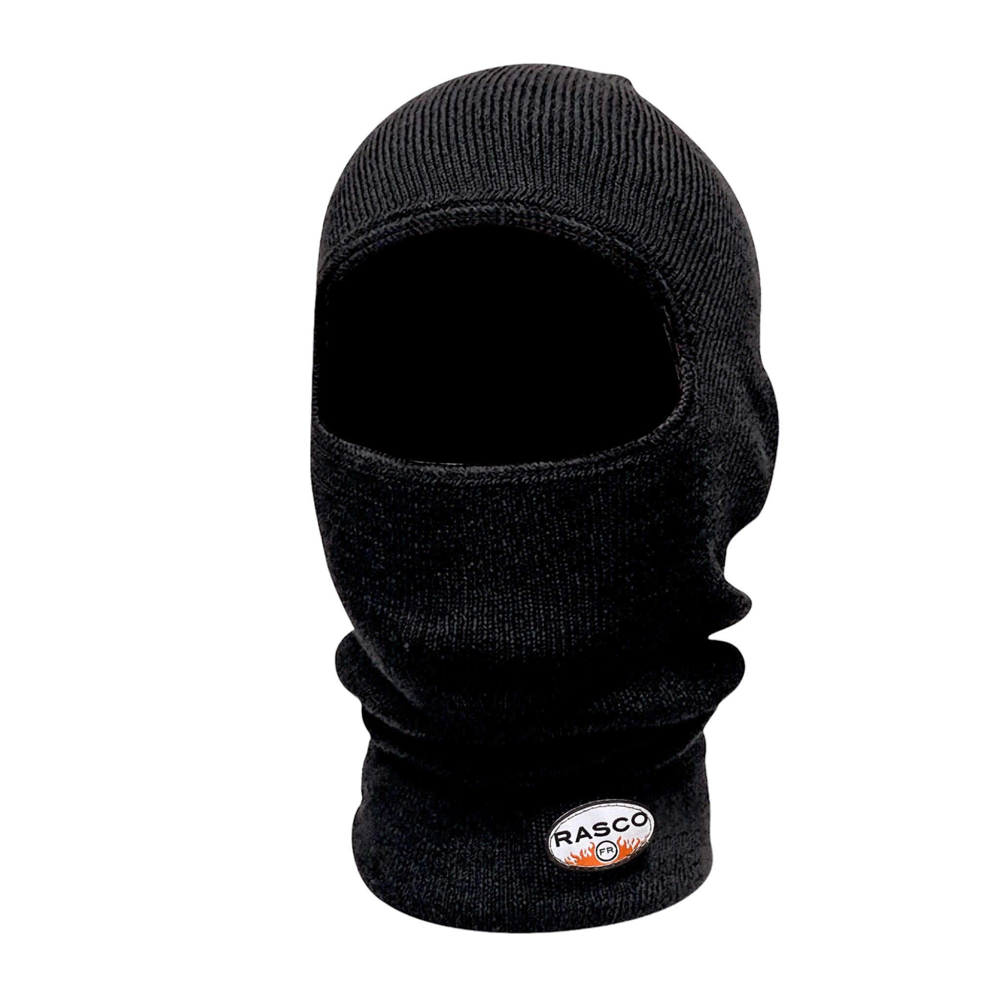 FR9352BK Rasco FR Black Balaclava, CAT 2, NFPA 2112 - FRONT