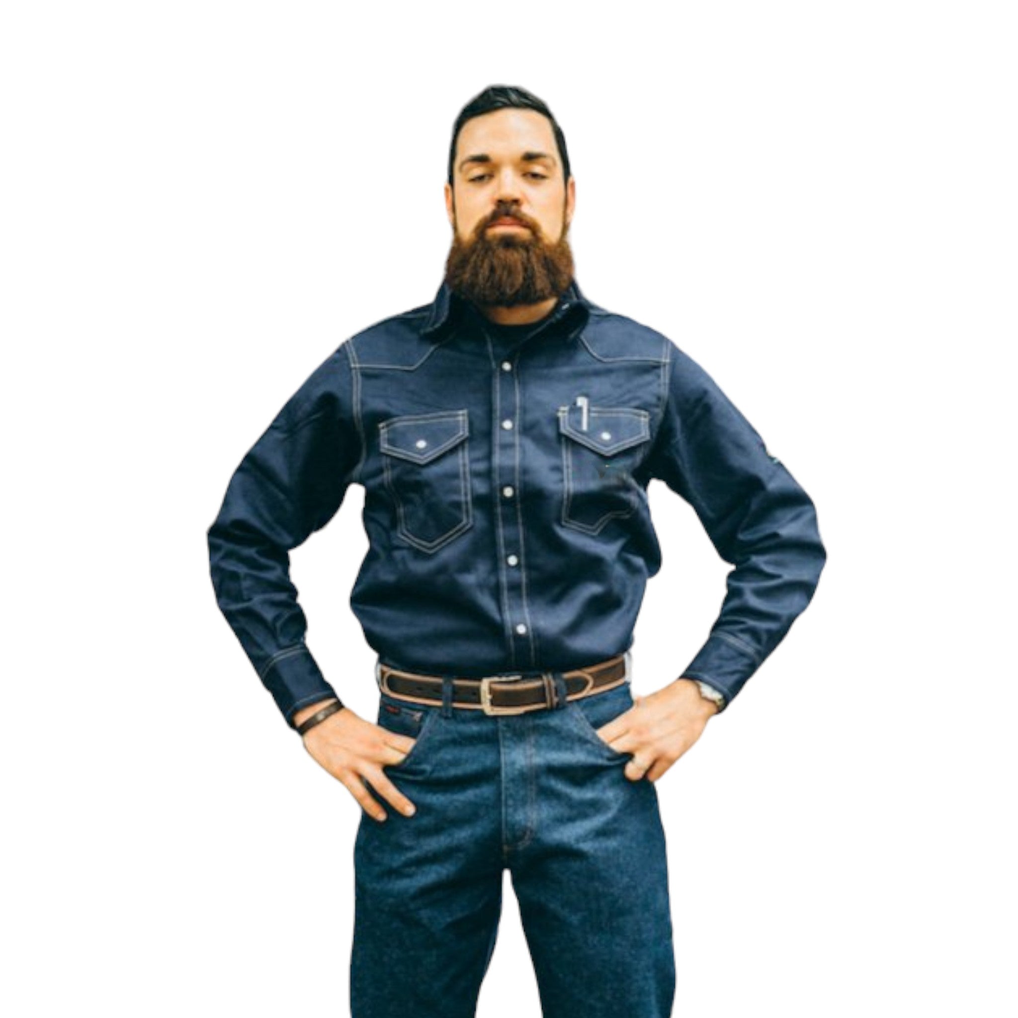 FR1022DN Rasco FR Denim Snap Shirt, CAT 2, NFPA 2112 - MAIN