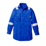 FR1444CB FR DH Air ™ Cobalt Uniform Shirt W/ Segmented, CAT 2, NFPA 2112 - FRONT