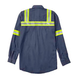 FR1344CNV Rasco FR DH Air™ Navy Uniform Shirt w/ Evis, CAT 2, NFPA 2112 - BACK