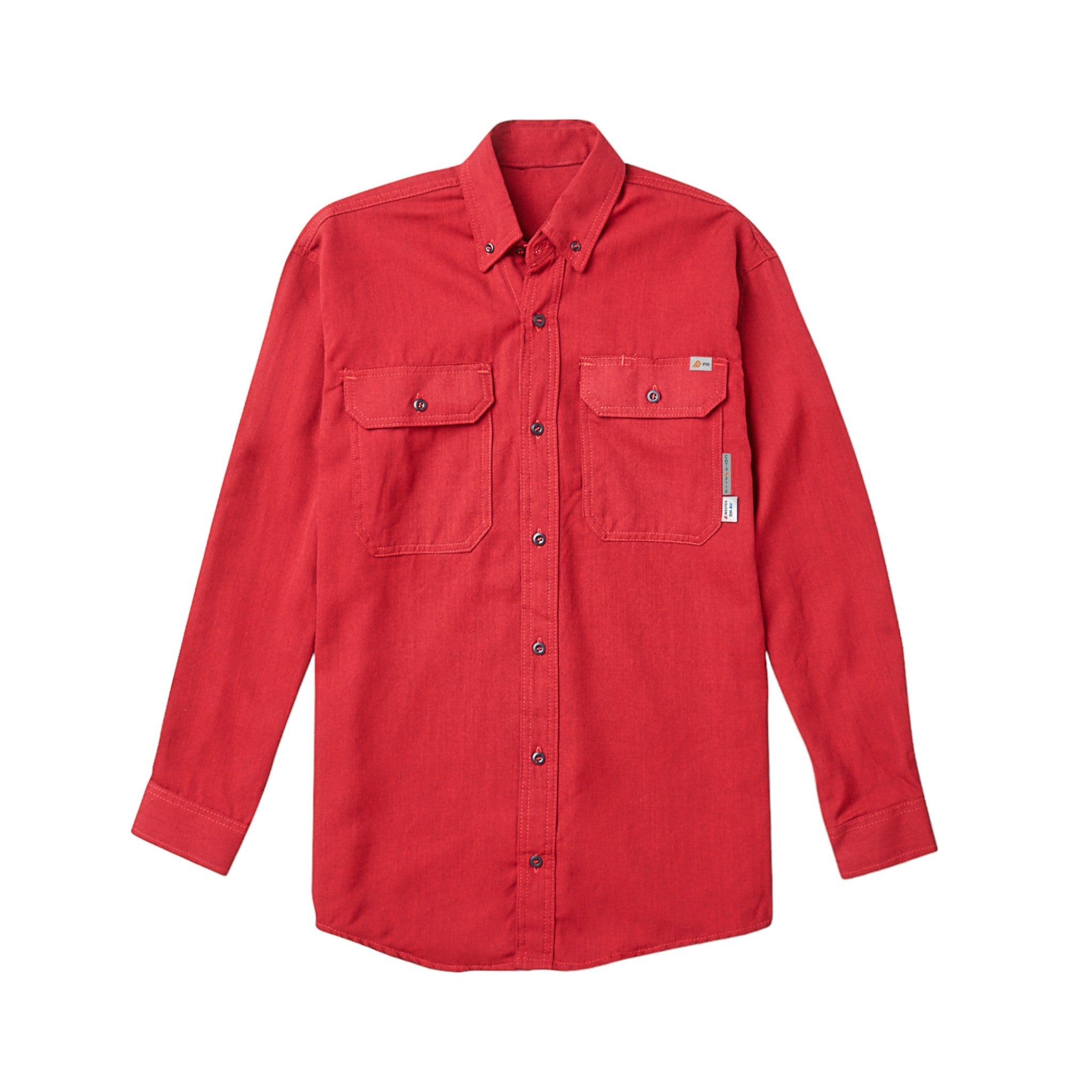 FR1344RD Rasco FR DH Air™ Red Uniform Shirt, CAT 2, NFPA 2112 - FRONT