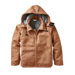 FR3507BN Rasco FR Brown Duck Hooded Jacket, CAT 3, NFPA 2112 - FRONT