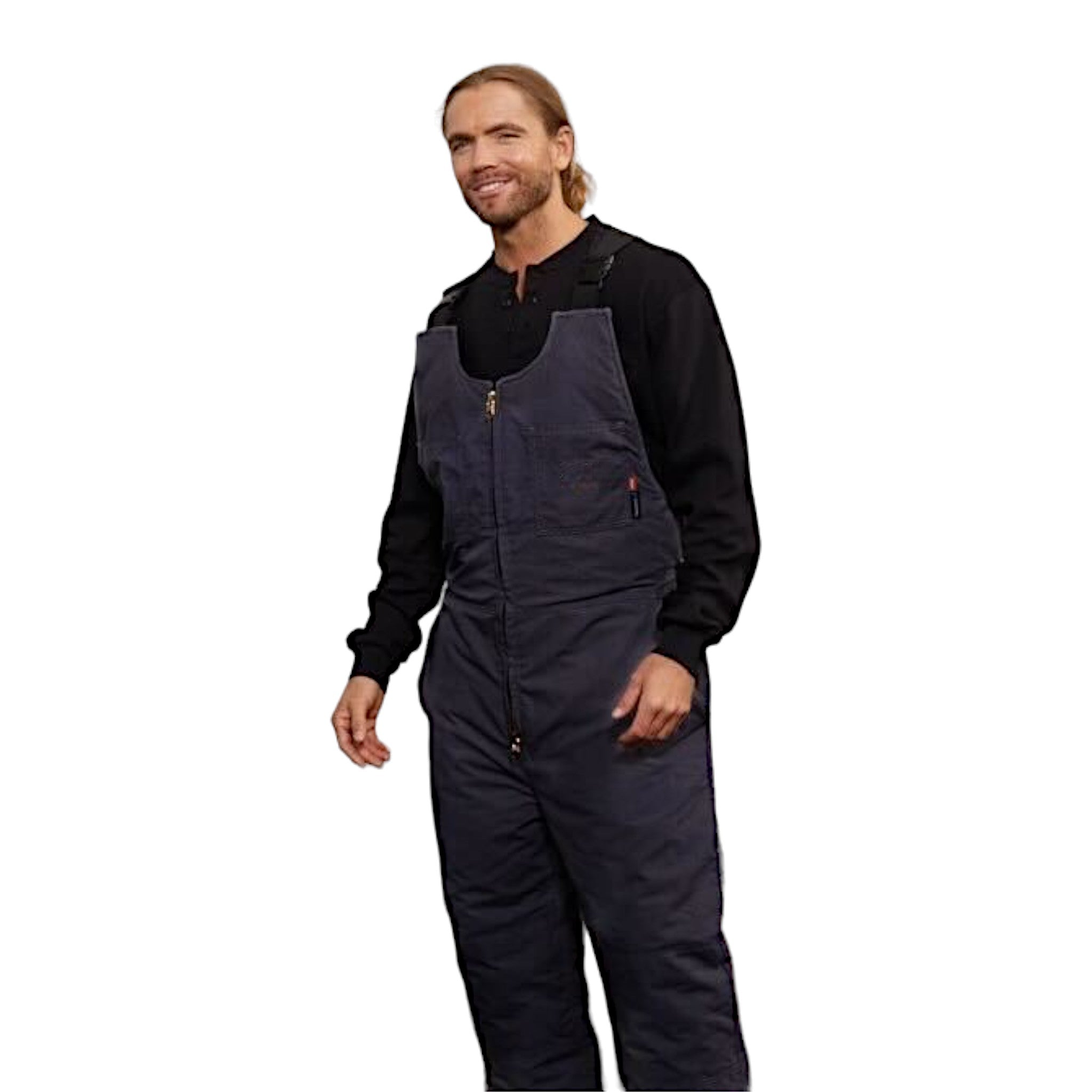 FR2607NV - Rasco FR Navy Duck Insulated Bib Overall, CAT 3, NFPA 2112 - MAIN