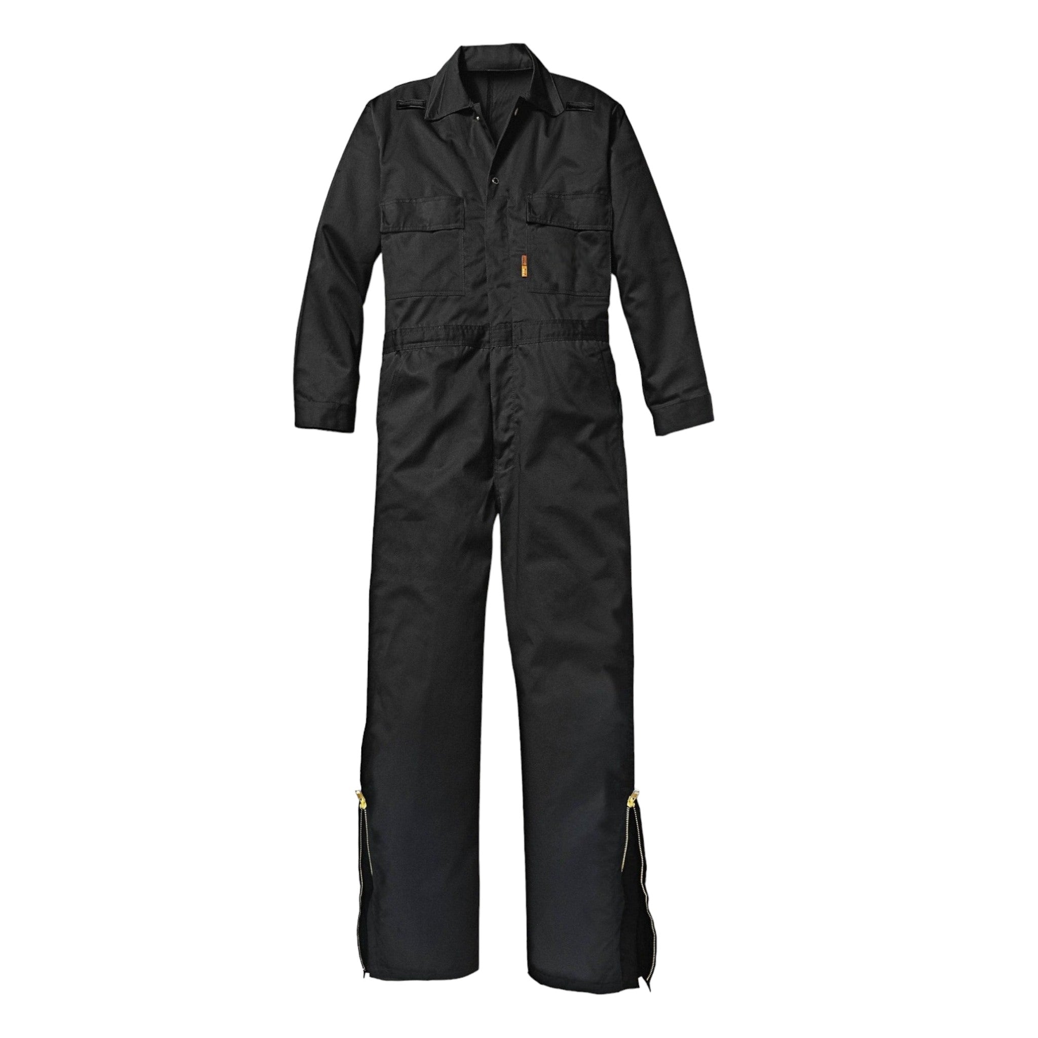 FR2836BK Rasco FR GlenGuard Black Coverall, CAT 2, NFPA 2112 - FRONT