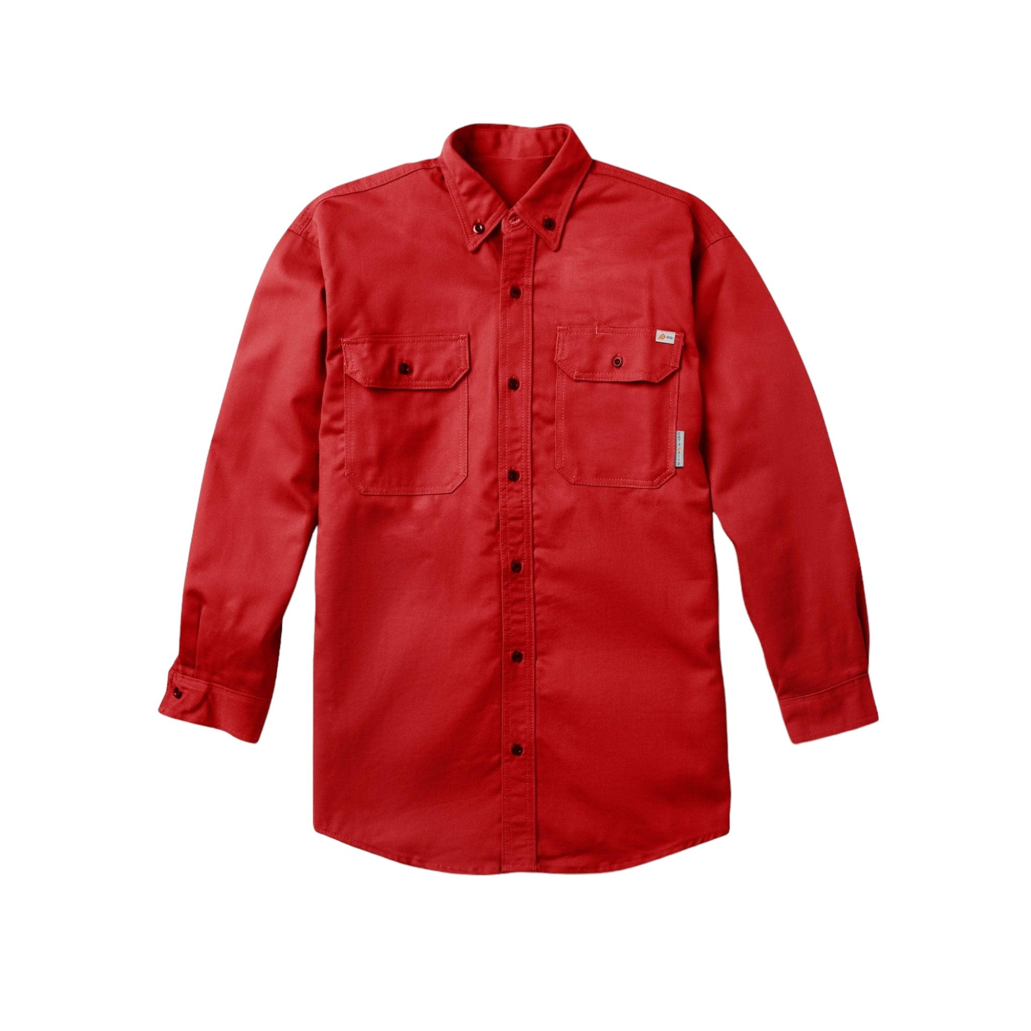 FR1336RD Rasco FR GlenGuard Red Uniform Shirt, CAT 2, NFPA 2112 - FRONT