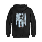 FR2002GBK Rasco FR Graphic Black Zip Hoodie w/ Rasco Eagle, CAT 2, NFPA 2112 - BACK