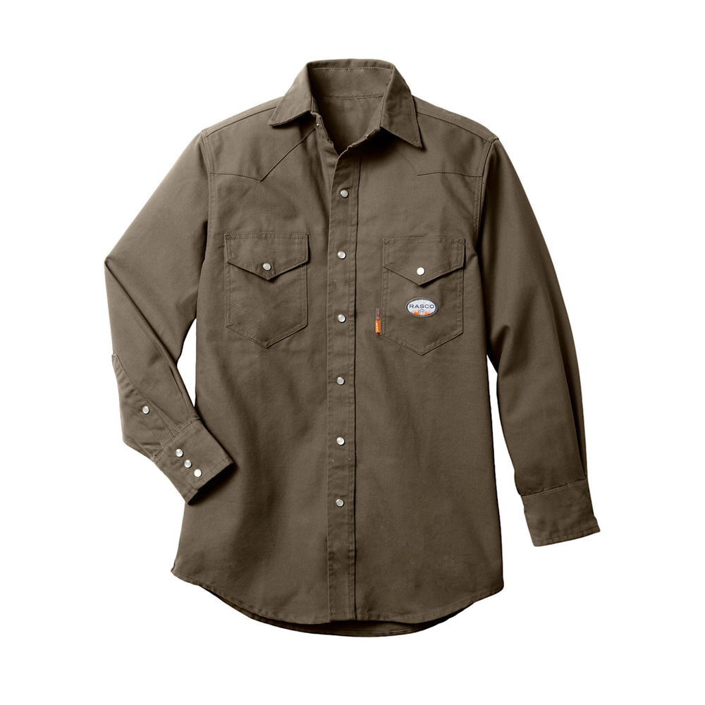 FR Heavyweight Green Shirt, 5XL Tall Only (CLOSEOUT) - Rasco FR