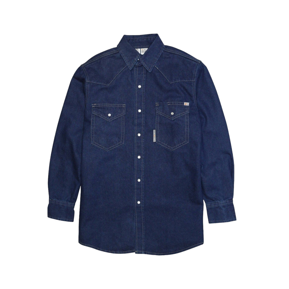 FR Heavyweight Snap Shirt - Denim (Tarnished) (CLOSEOUT) - Rasco FR