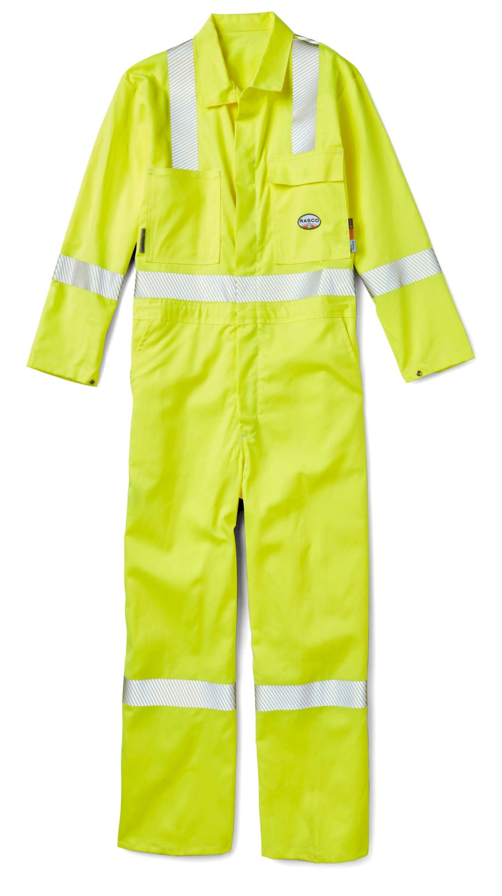 FR Hi Vis Coverall w/ Segmented - ANSI Yellow (CLOSEOUT) - Rasco FR