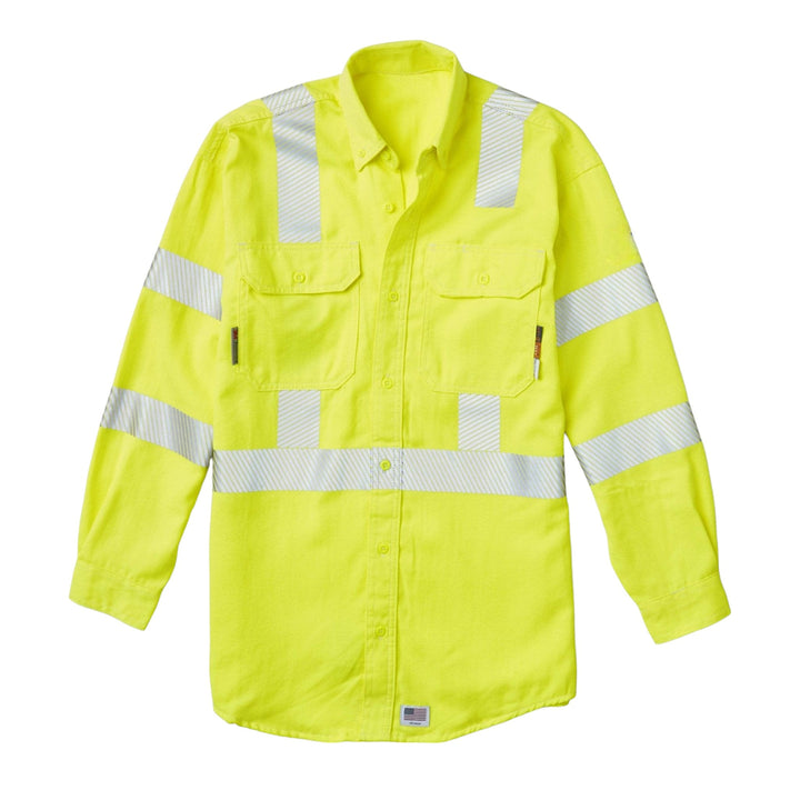 FR Hi Vis Uniform Shirt w/ Segmented - ANSI Yellow (CLOSEOUT) - Rasco FR