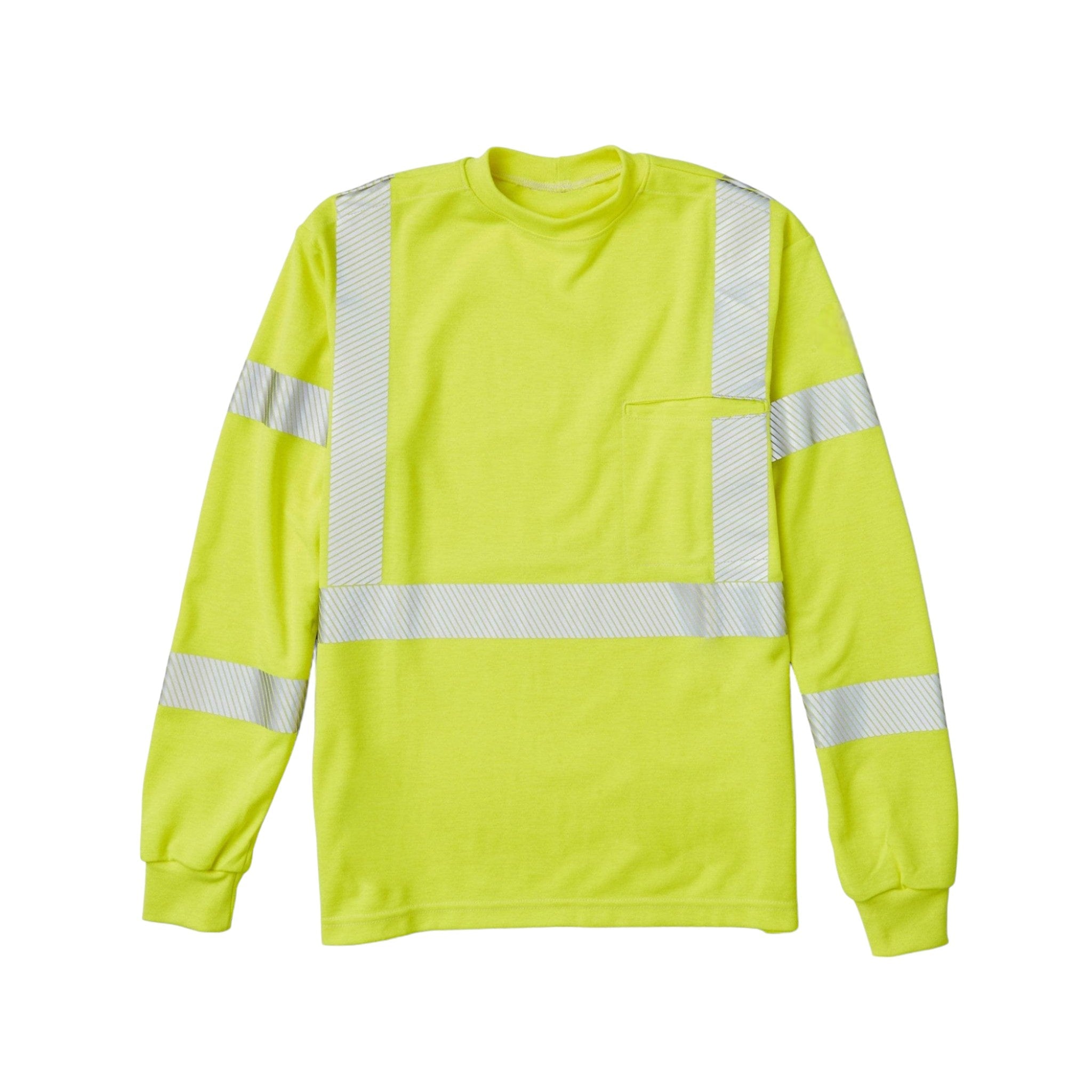 FR0337YH Rasco FR Hi Vis Yellow T-Shirt with Segmented, CAT 2, NFPA 2112 - FRONT