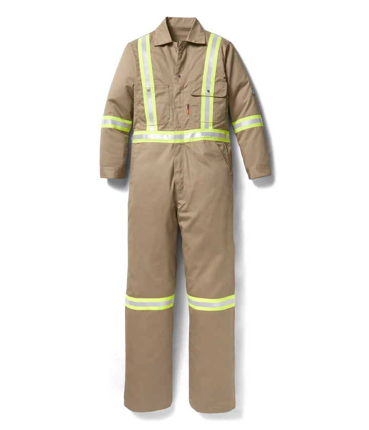 FR Khaki Coverall W/ Segmented Tape (CLOSEOUT) - Rasco FR