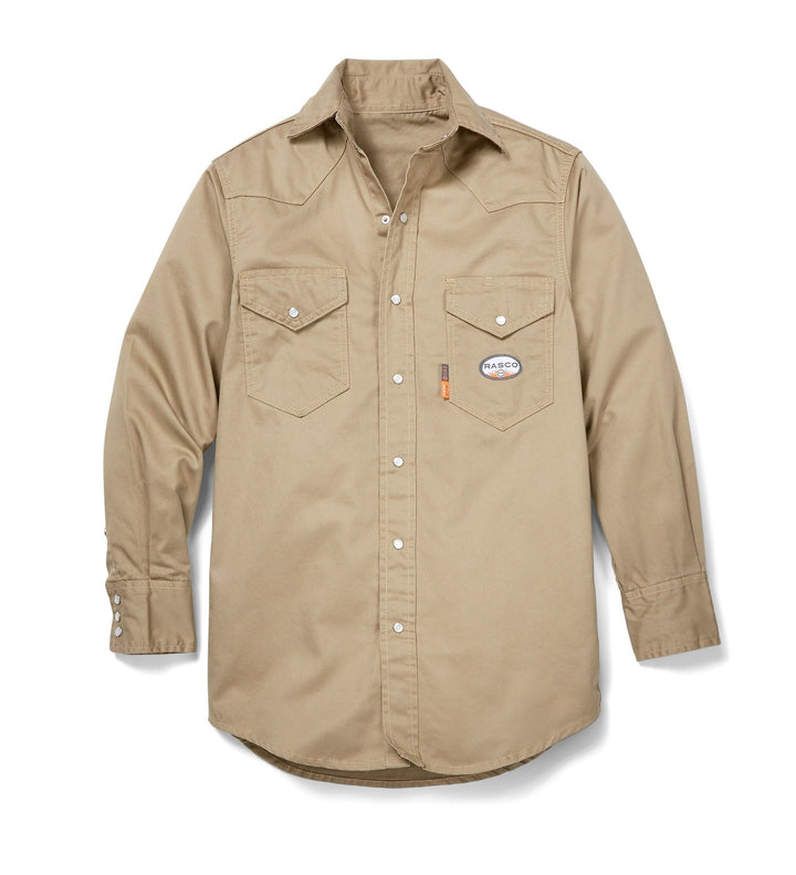 FR Khaki Snap Shirt (CLOSEOUT) - Rasco FR