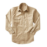 FR1003KH Rasco FR Khaki Snap Shirt, Western Yoke, CAT 2, NFPA 2112 - FRONT