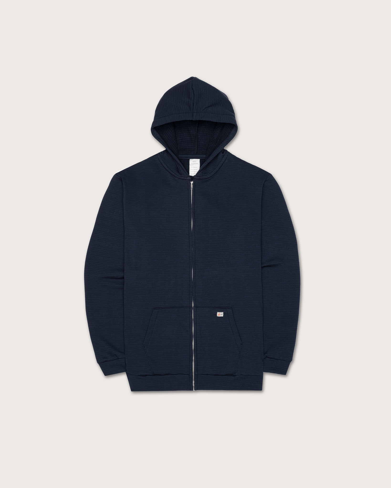 ◇WESKEN◇ Cubic detail waffle hoodie melange BLANKWA225SpringNavy_SpringNav