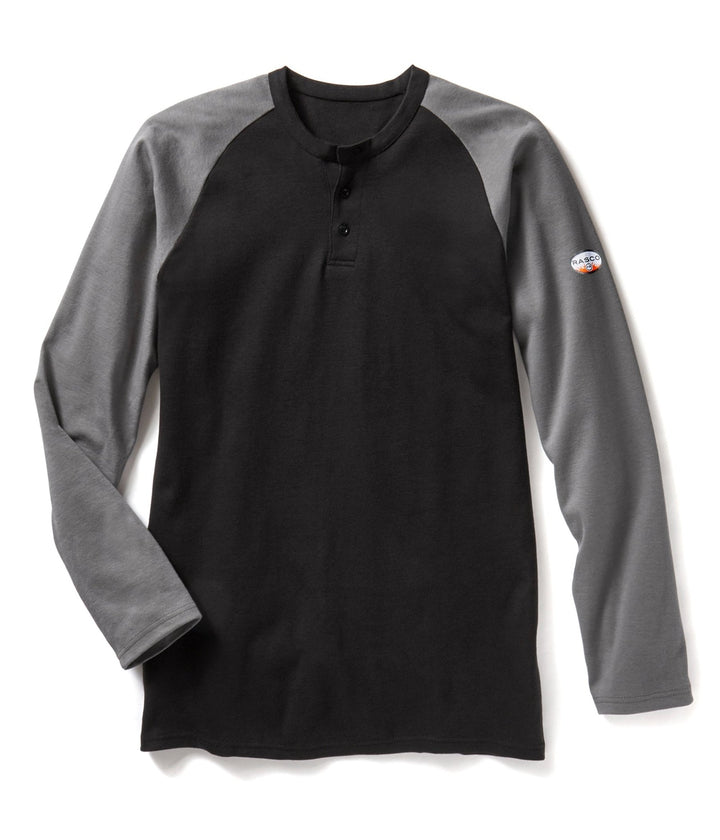 FR Two Tone Henley - (CLOSEOUT) - Rasco FR