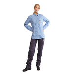 FR4903BL Rasco FR Women's Blue Plaid Snap Shirt, CAT 2, NFPA 2112 - MAIN