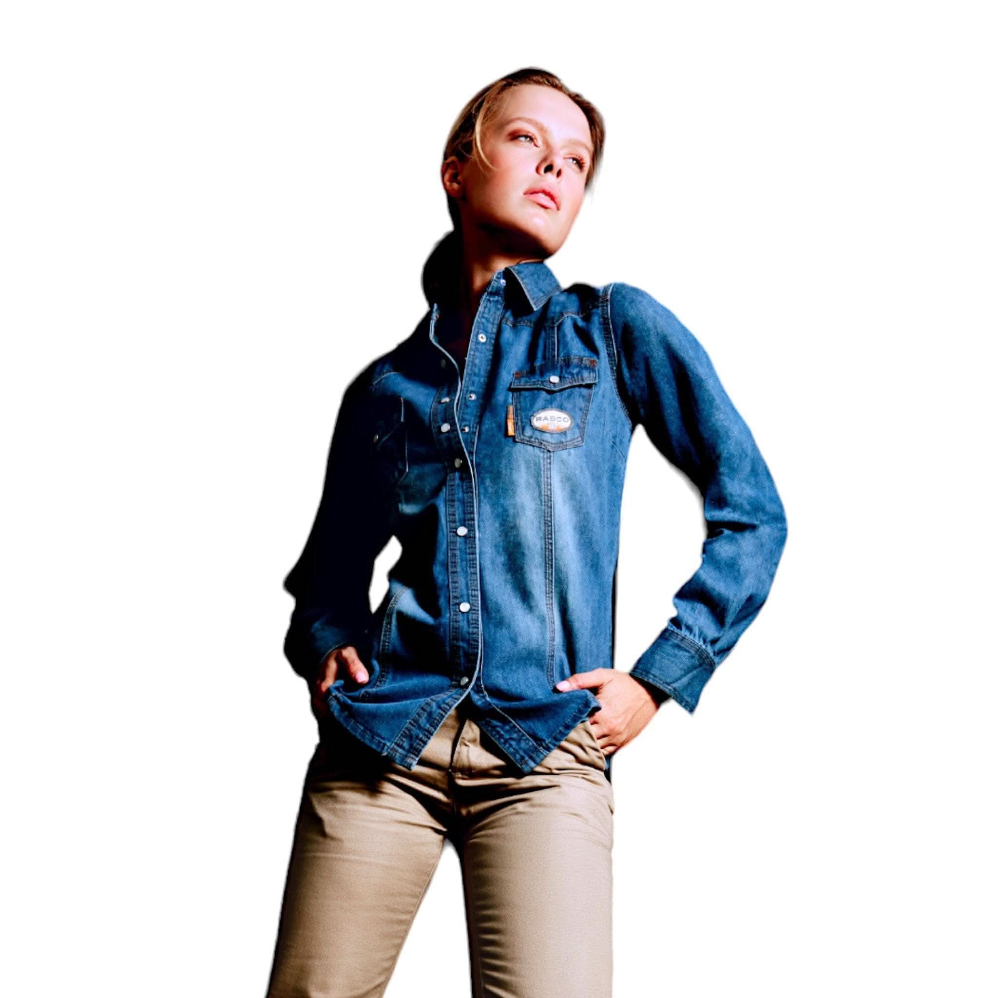 FR Women's Denim Snap Shirt - Rasco FR