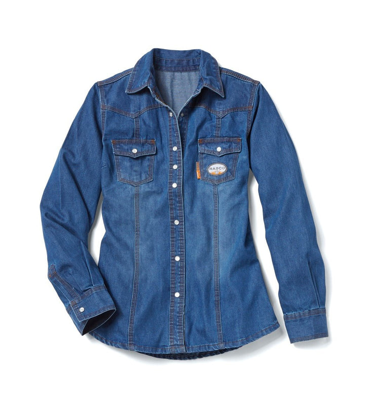 FR Women's Denim Snap Shirt (CLOSEOUT) - Rasco FR