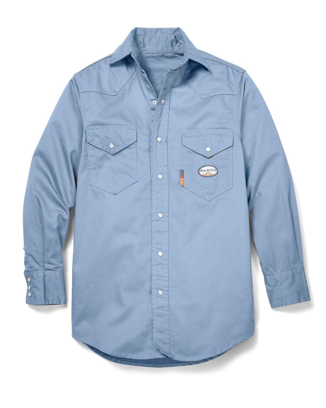 FR Work Blue Snap Shirt (CLOSEOUT) - Rasco FR