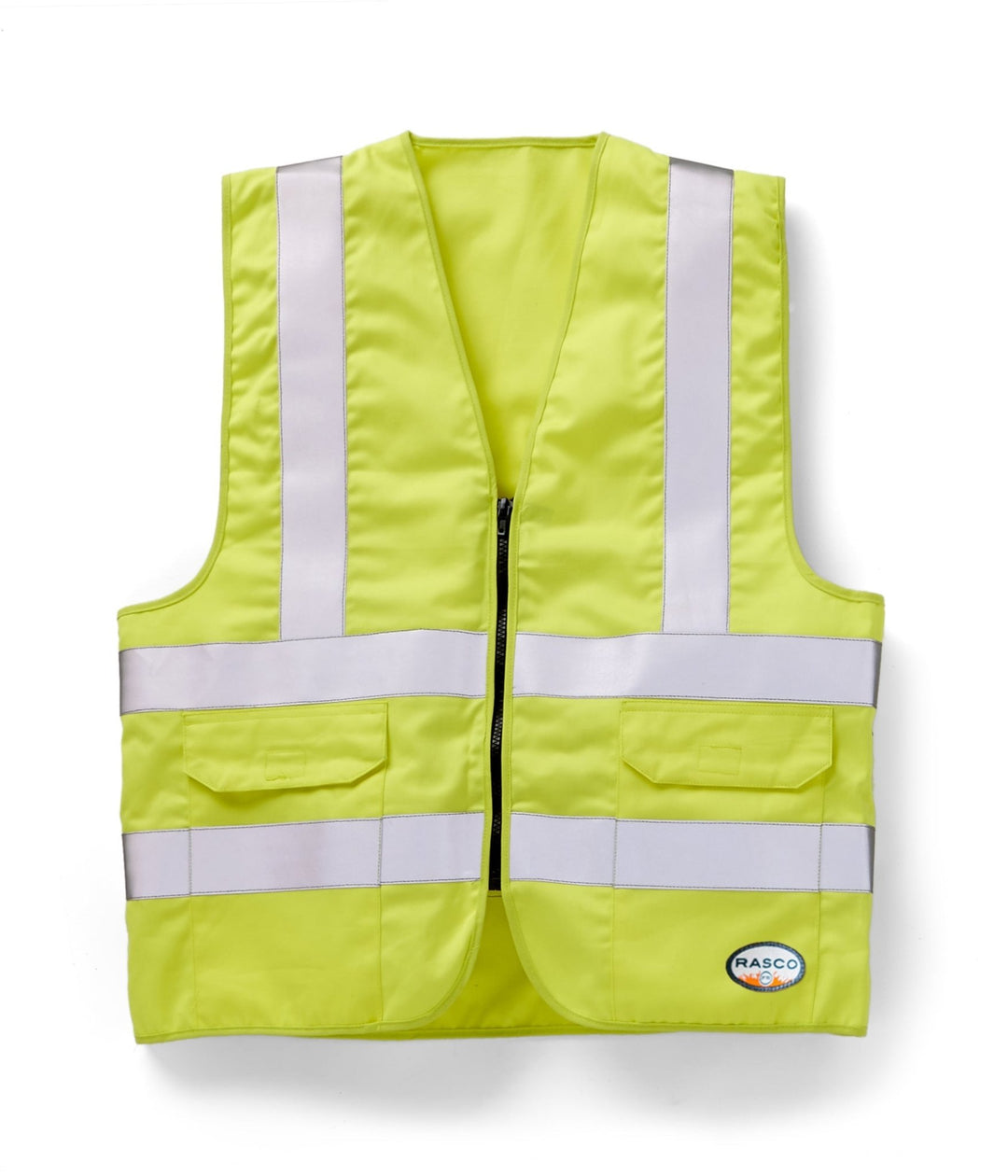 FR Zip Front Hi Vis Vest - ANSI Yellow - Rasco FR