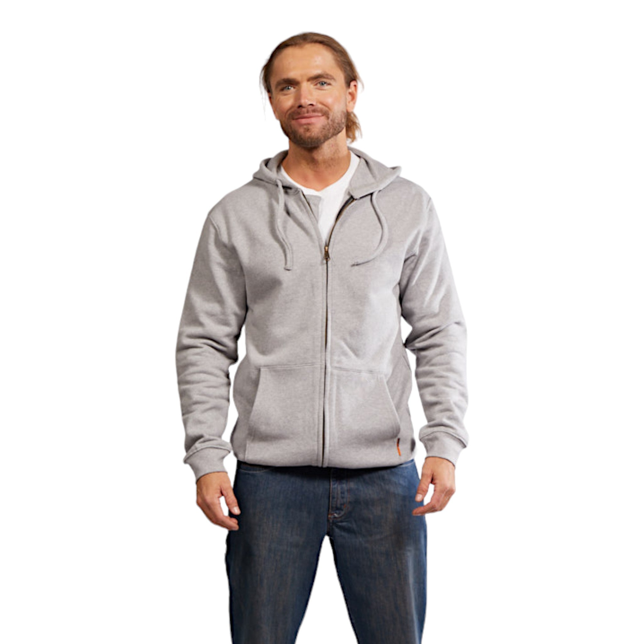 FR2002GY Rasco FR Gray Zip Hoodie, CAT 2, NFPA 2112 - MAIN