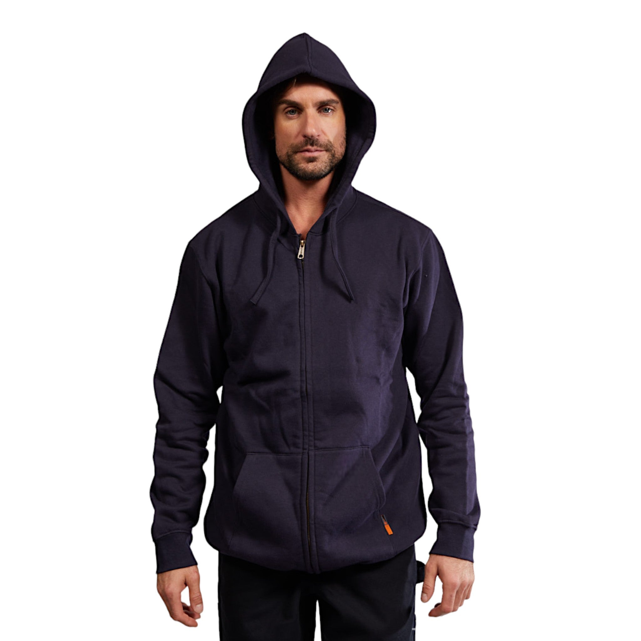 FR2002NV Rasco FR Navy Zip Hoodie, CAT 2, NFPA 2112 - MAIN