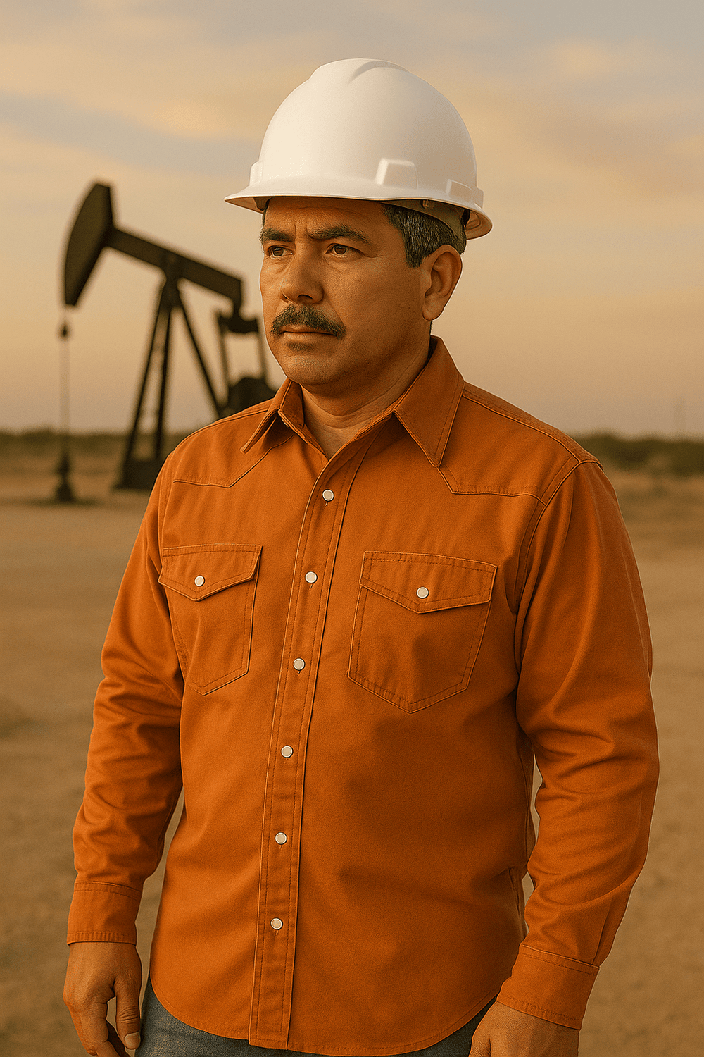 Lightweight Work Shirt - Orange - Rasco FR