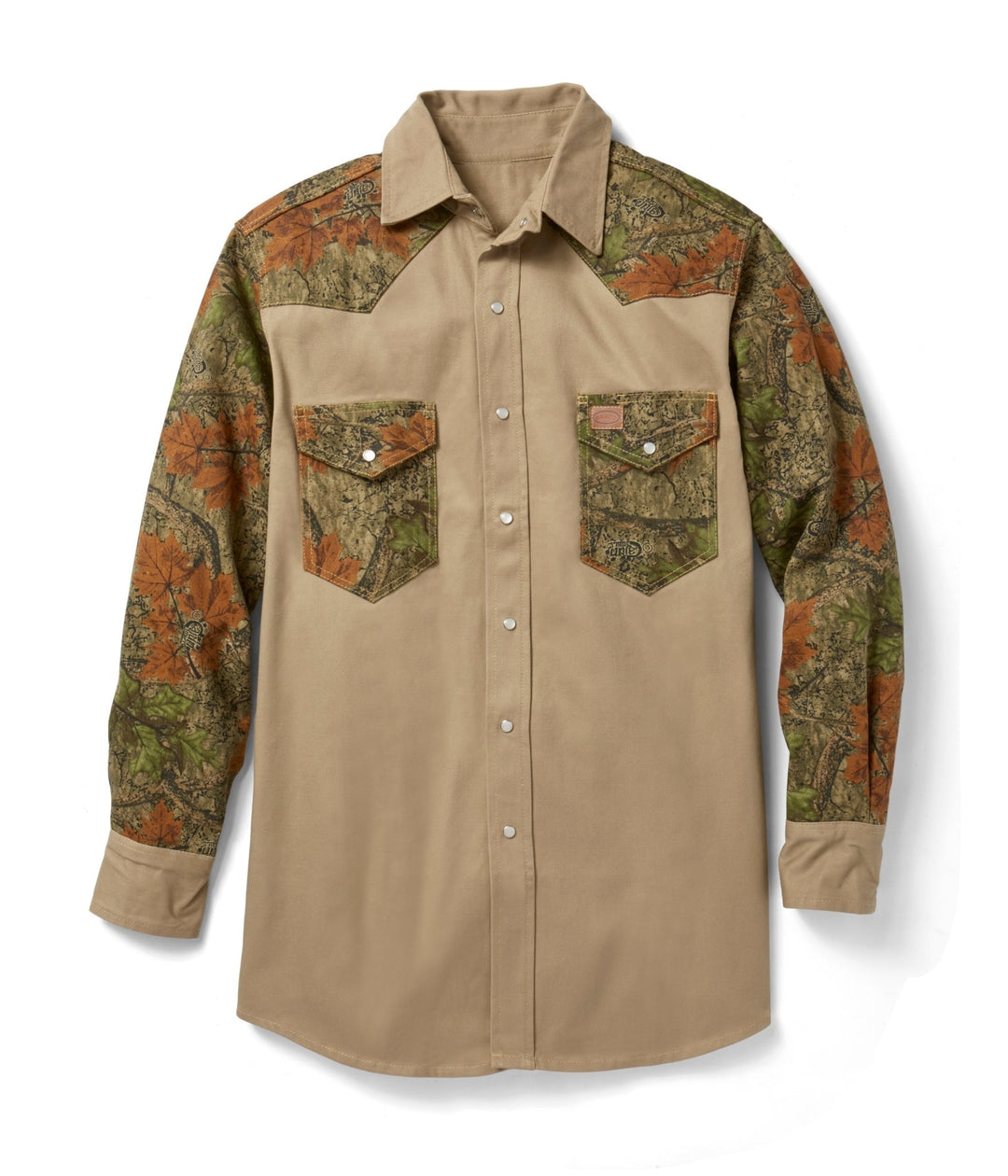 Non FR Khaki/Camo Shirt, 3XL Tall Only (CLOSEOUT) - Rasco FR