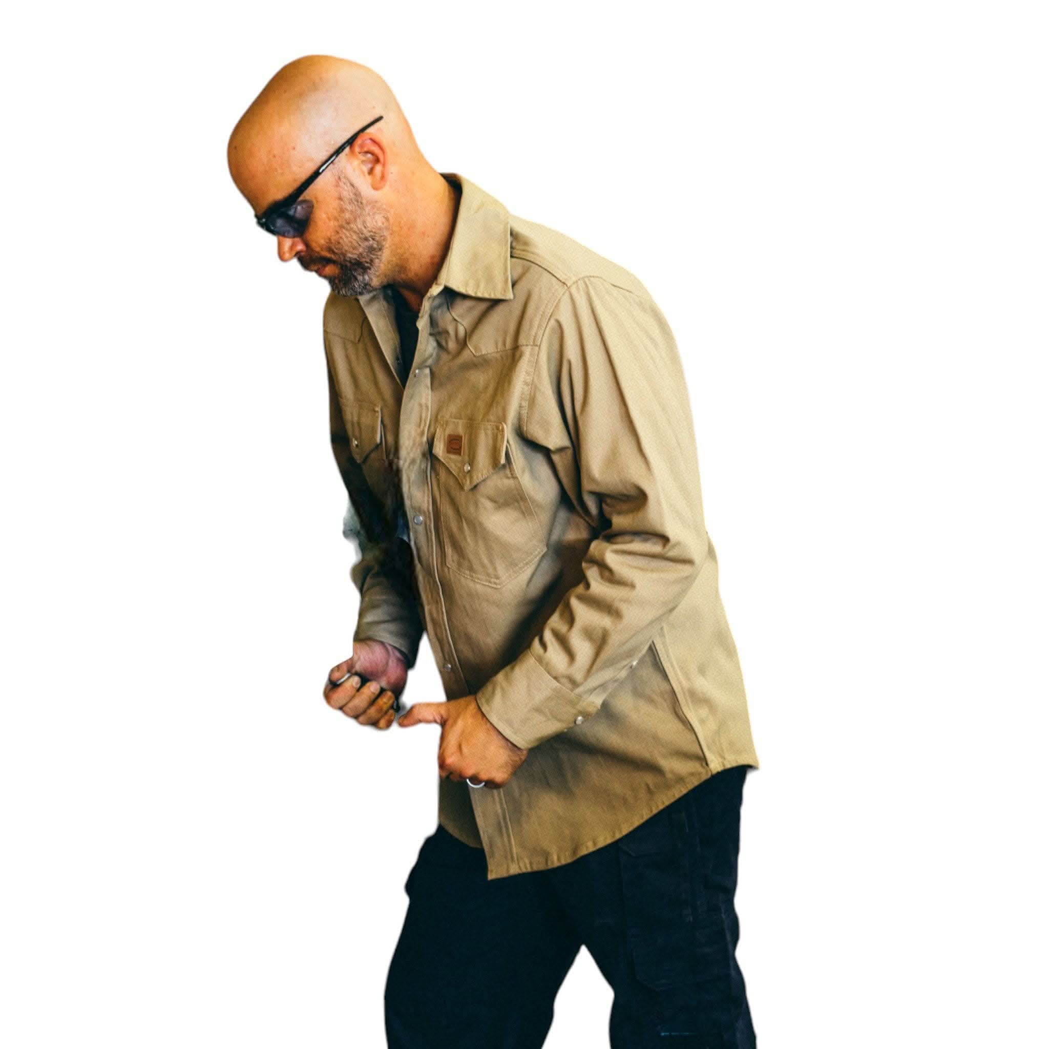 Non FR Snap Shirt - Khaki - Rasco FR