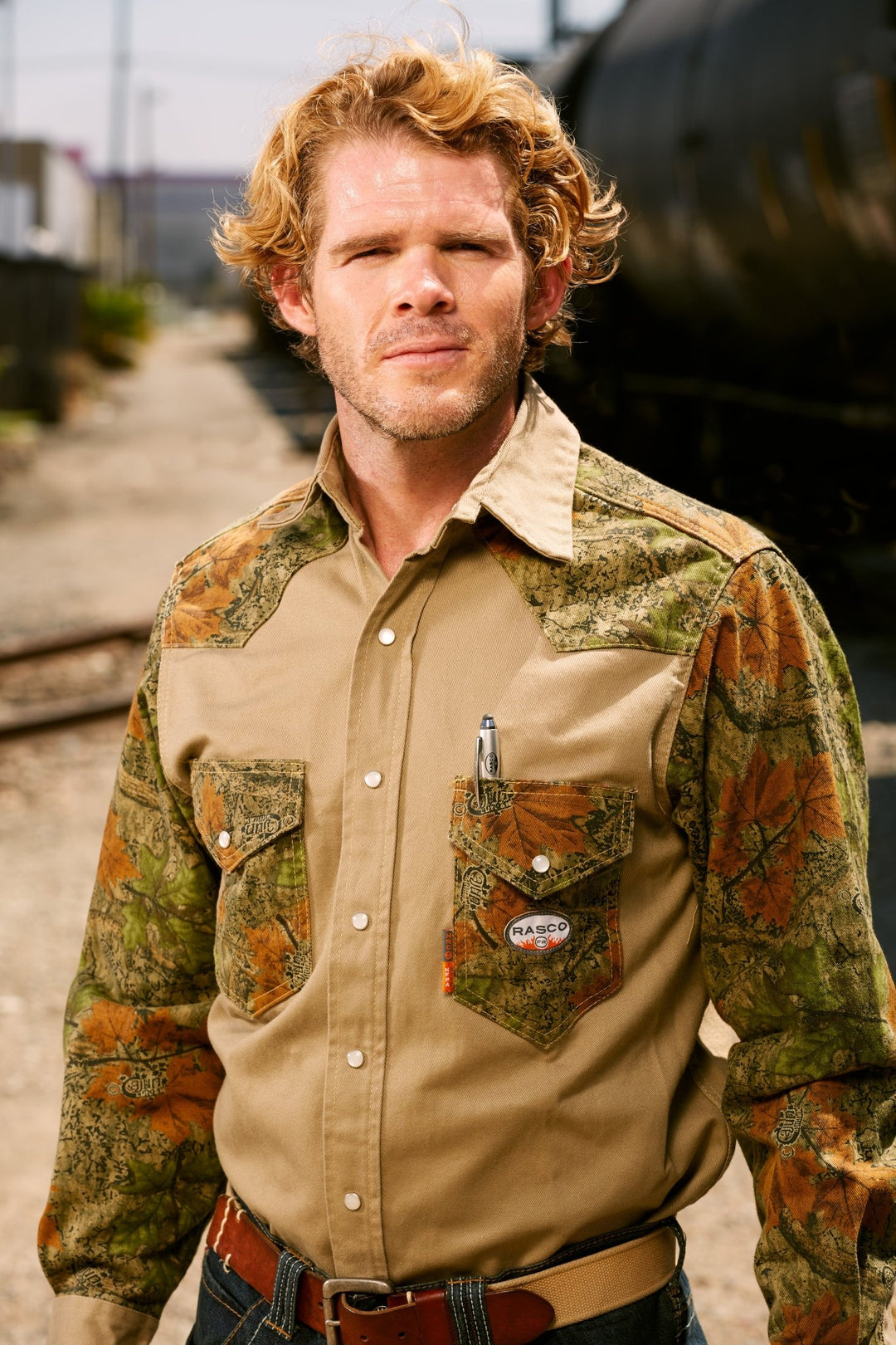 Segun Rasco Retro Rasco FR Camo/Khaki Two Tone Work Shirt