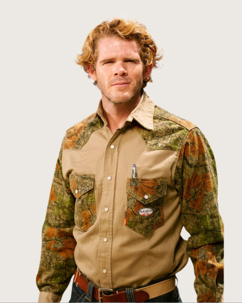 Retro Rasco FR Camo/Khaki Two Tone Work Shirt