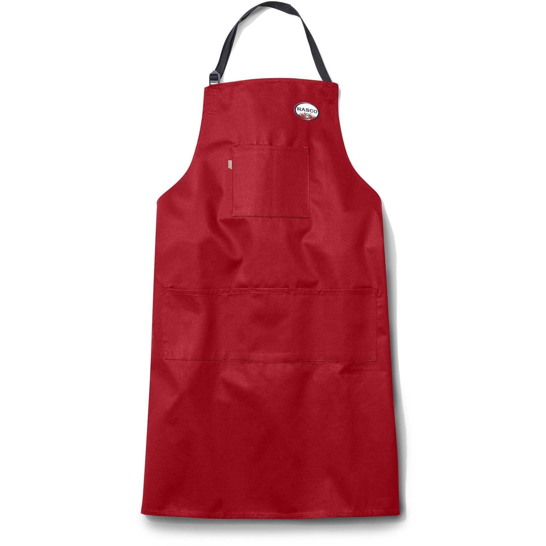 Rasco FR Red Welding Apron, CAT 2, NFPA 2112 - FRONT