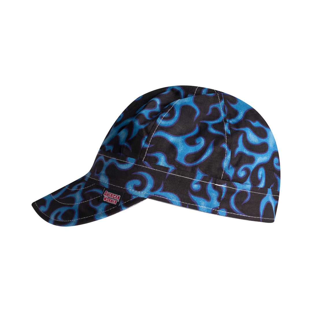 Retro Blue Flames Welding Cap - Rasco FR