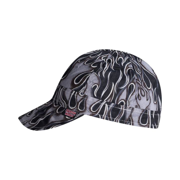 Retro Gray Flames Welding Cap - Rasco FR