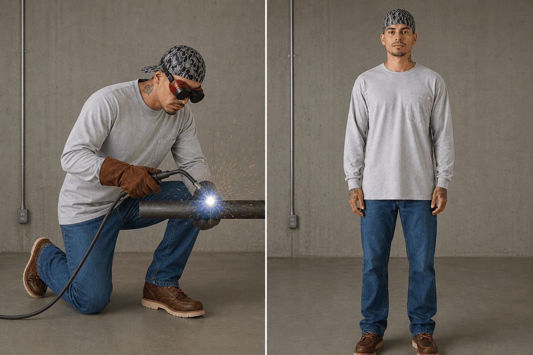 Retro Gray Flames Welding Cap - Rasco FR
