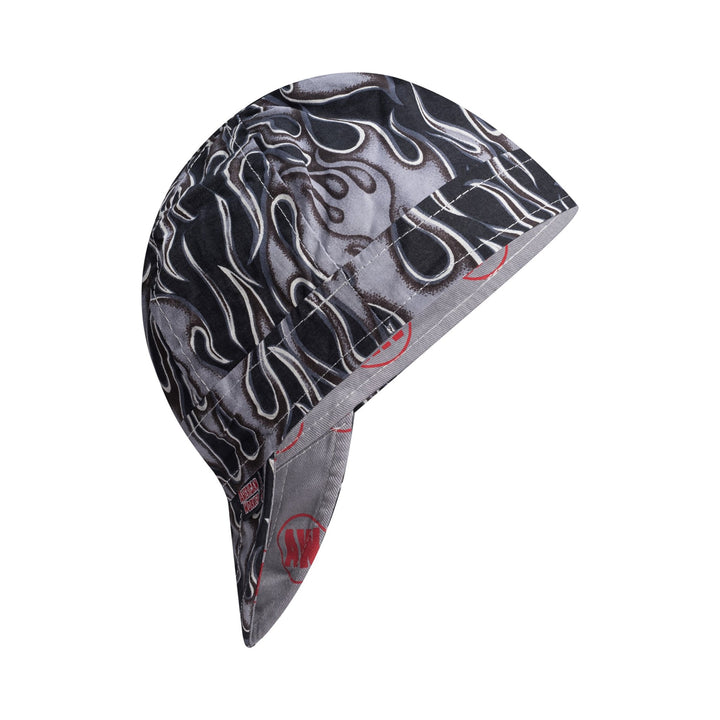 Retro Gray Flames Welding Cap - Rasco FR