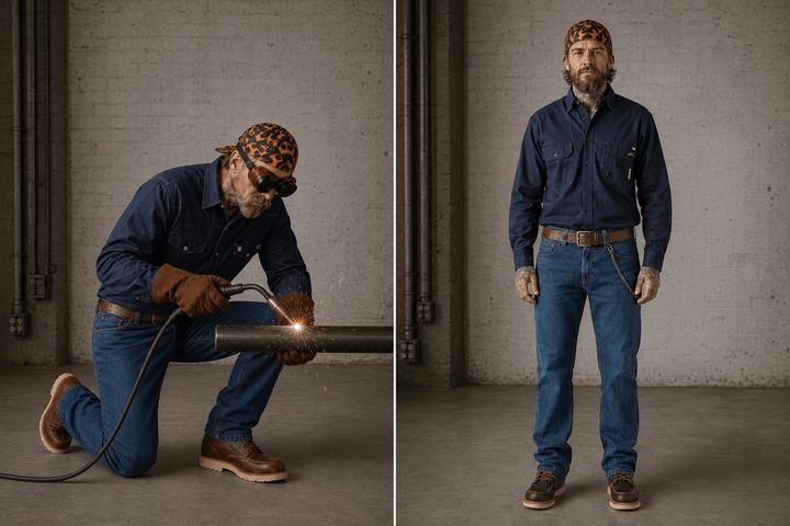 Retro Red Flames Welding Cap - Rasco FR