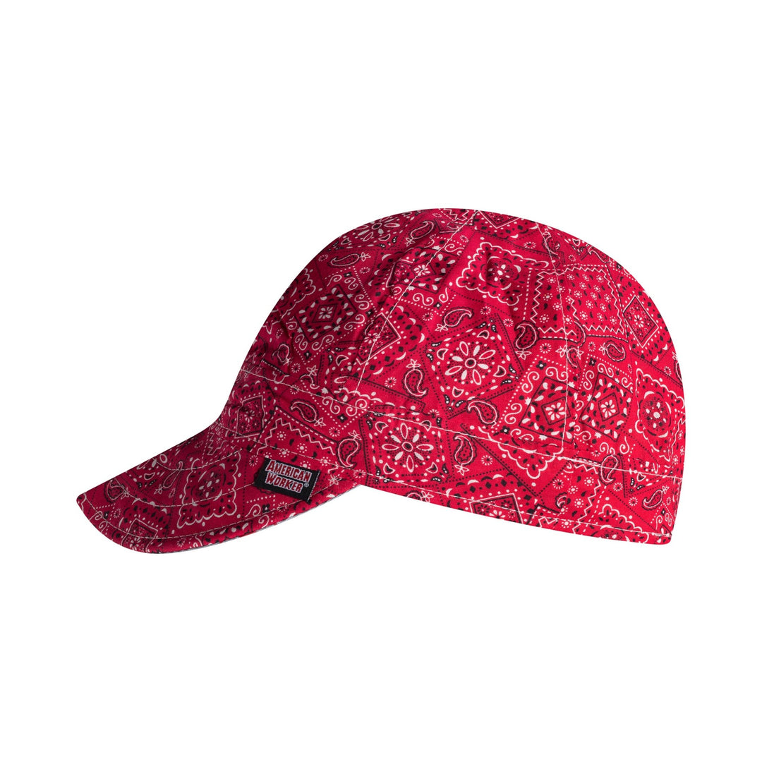 Retro Red Paisley Welding Cap - Rasco FR