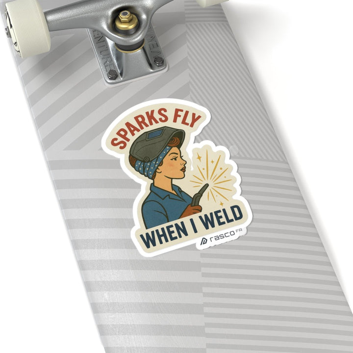 “Sparks Fly When I Weld” Sticker – Hot Metal - Rasco FR